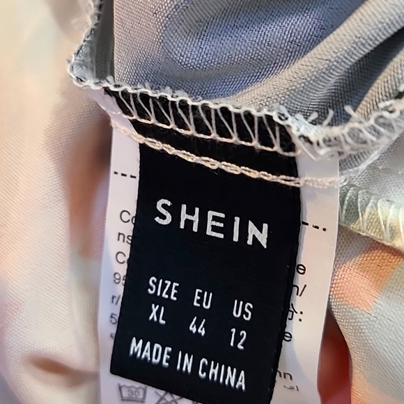 Shein Multicolor Strapless Bandana Top with Matching Wide Pants, Size XL - Picture 10 of 11